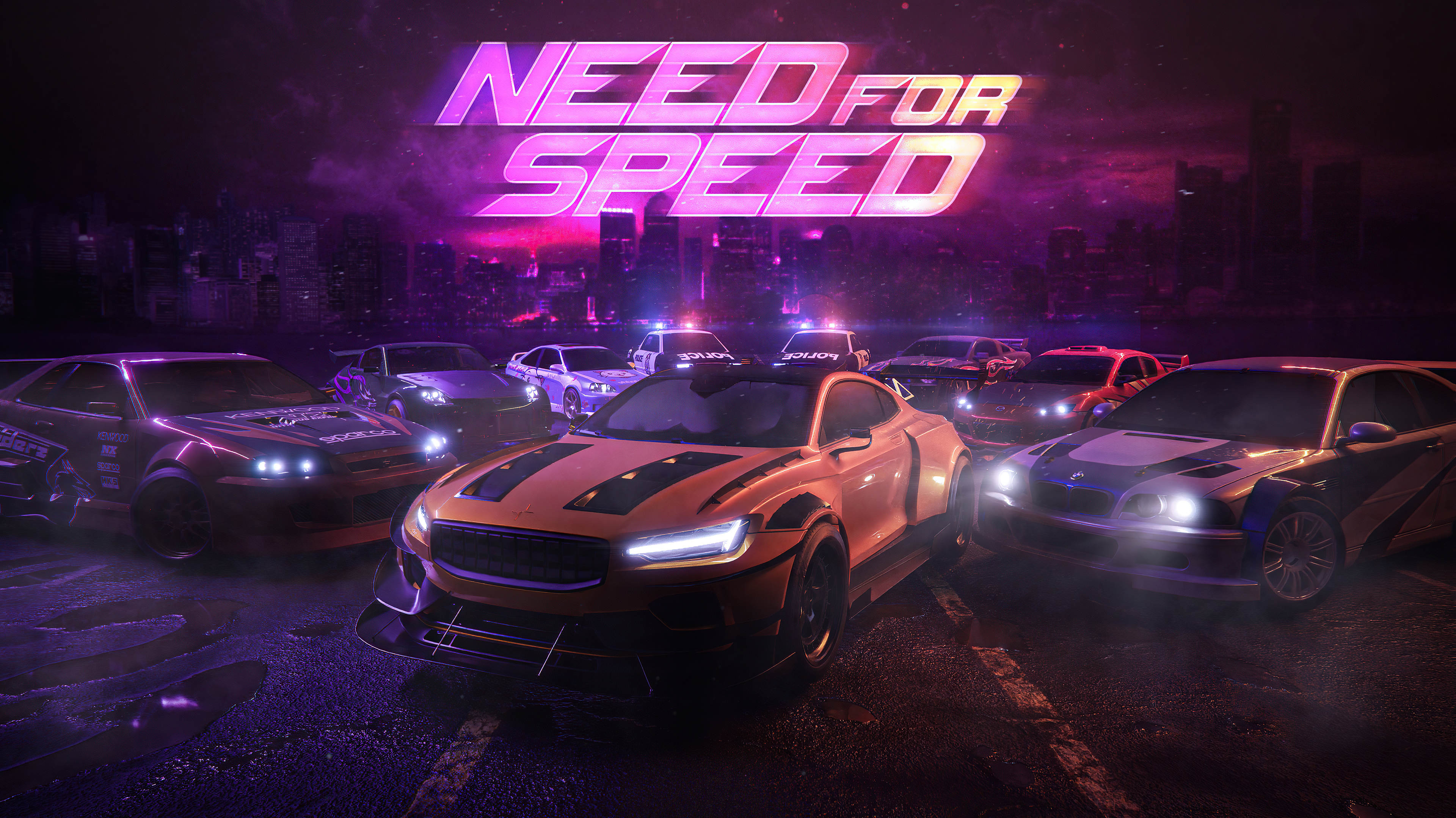 Need for Speed Wallpaper 4K, Police Cars, Racing cars